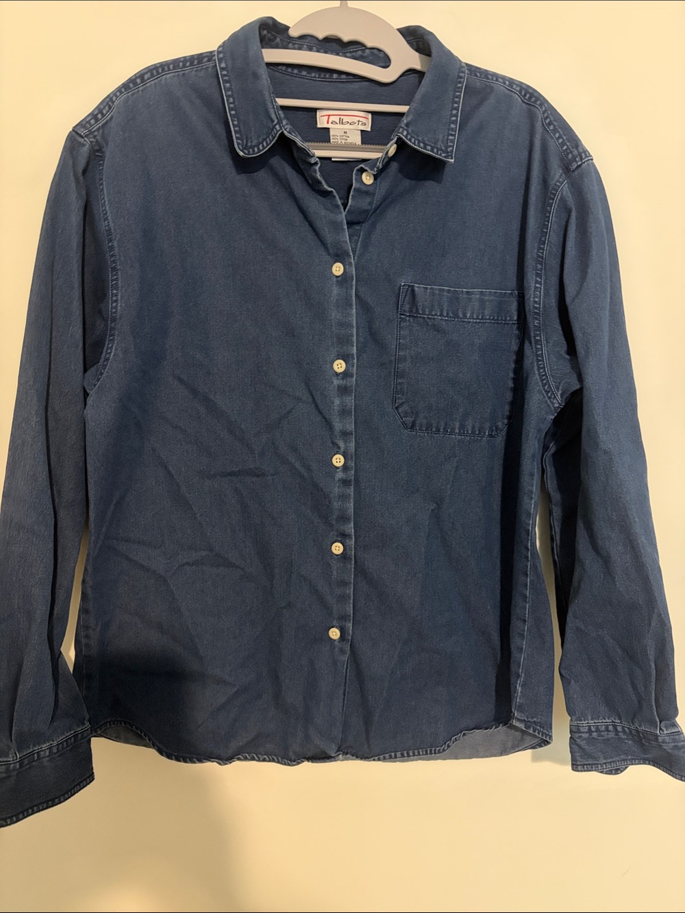 Talbots Dark Blue Denim Button-Down Shirt